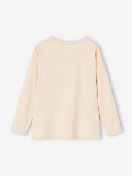 Mädchen Shirt mit Motiv - altrosa+pulver beige - 9