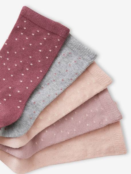 5er-Pack Mädchen Socken BASIC Oeko-Tex - altrosa - 2