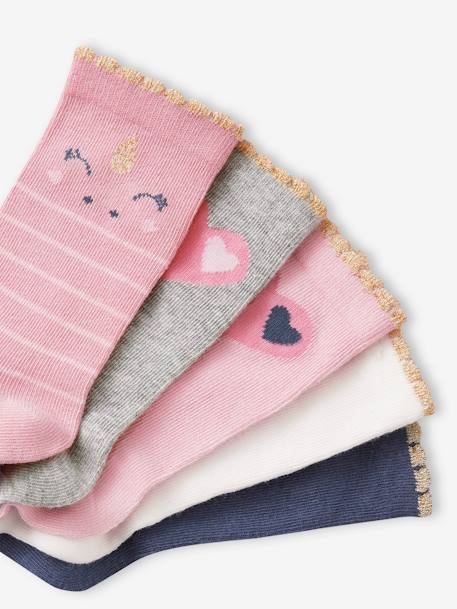 5er-Pack Mädchen Socken Oeko-Tex - rosa - 2