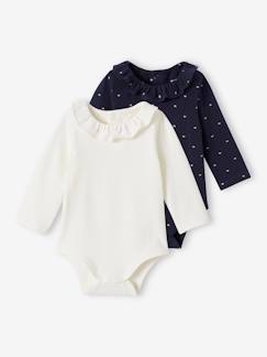 Babymode-Shirts & Rollkragenpullover-Shirts-2er-Pack Baby Bodys mit Bubikragen Oeko-Tex