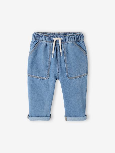 Baby Jeans mit Dehnbund blue stone+dunkelblau 1