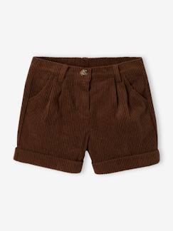 Maedchenkleidung-Shorts & Bermudas-Mädchen Shorts aus Cord, Bundweite verstellbar