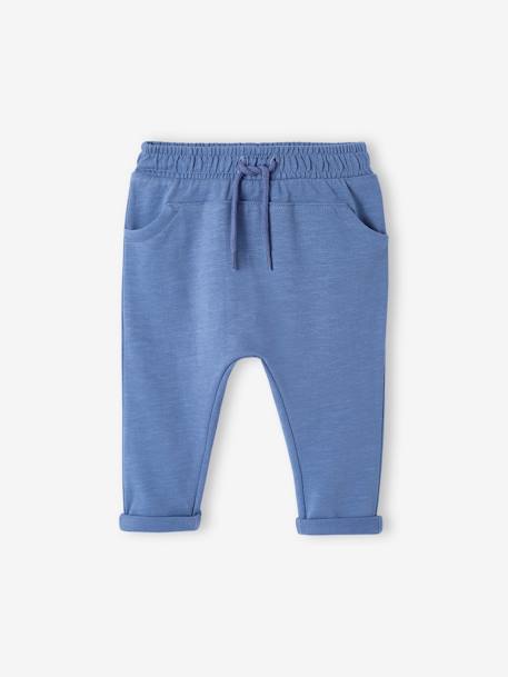 Sweathose für Jungen Baby  BASIC Oeko-Tex - dunkelblau+dunkelrosa+graublau+graugrün+hellblau+hellgrau meliert+karamell+sand - 1