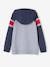 Jungen Kapuzensweatshirt englischgrün+nachtblau/grau meliert/bmx+pekannüsse 6