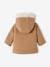 Mädchen Baby Mantel mit Kapuze - graubeige+hellgrau meliert - 2
