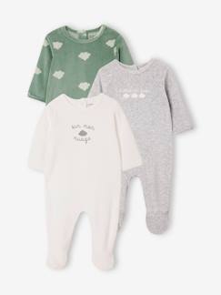 Babymode-Strampler & Schlafanzüge-3er-Pack Baby Samtstrampler BASICS Oeko-Tex