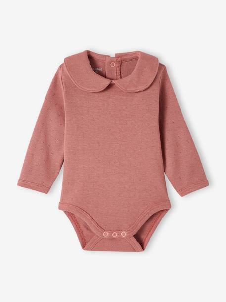 2er-Pack Mädchen Baby Bodys, lange Ärmel Oeko-Tex - altrosa - 3