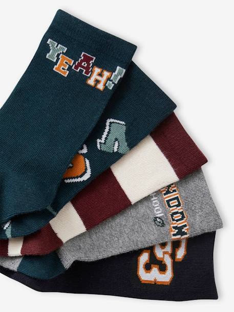 5er-Pack Jungen Socken Oeko-Tex tannengrün 2