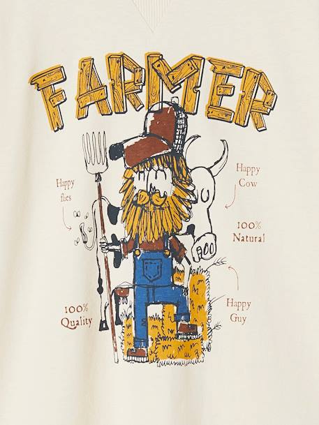 Jungen Shirt mit Recycling-Baumwolle - wollweiß/farmer - 3
