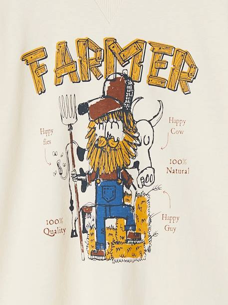 Jungen Shirt mit Recycling-Baumwolle wollweiß/farmer 3