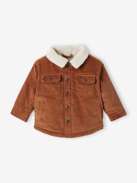 Warme Baby Cordjacke mit Recycling-Polyester - braun - 1