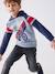 Jungen Kapuzensweatshirt englischgrün+nachtblau/grau meliert/bmx+pekannüsse 4