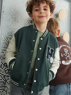 -Jungen College-Sweatjacke mit Aufnäher Oeko-Tex