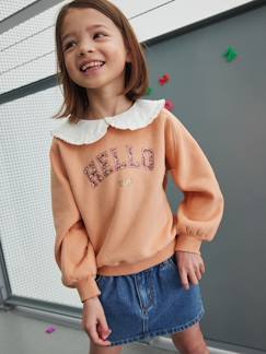 -Mädchen Sweatshirt mit Bubikragen