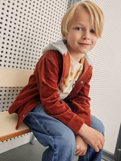 Jungenkleidung-Hemden-Jungen Overshirt mit Kapuze