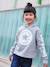 Kinder Kapuzensweatshirt CHUCK PATCH CROPPED HOODIE CONVERSE grau+rosa 2