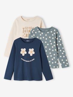 Maedchenkleidung-Shirts & Rollkragenpullover-Shirts-3er-Pack Mädchen Shirts BASIC Oeko-Tex