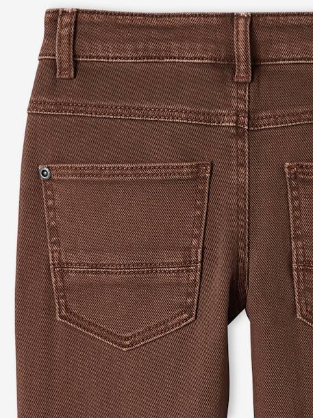 Jungen Slim-Fit-Hose, Hüftweite SLIM, Bundweite verstellbar beige+blau+graugrün+grün+khaki+nachtblau+schokolade+terrakotta farbe 32