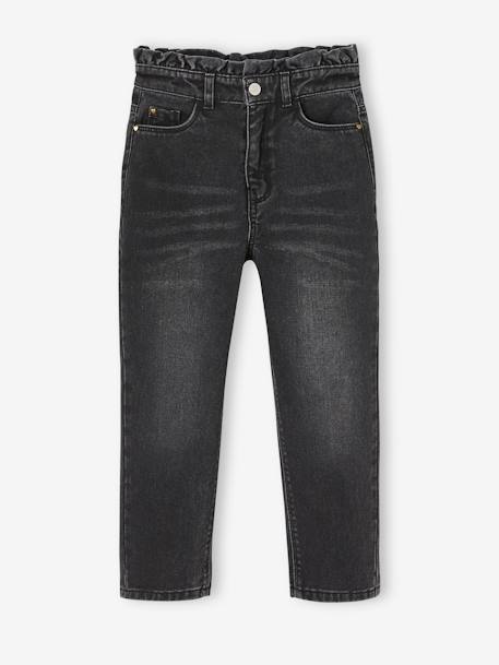 Mädchen Mom-fit-Jeans - blue stone+grauer denim - 7