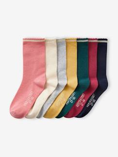 7er-Pack Mädchen Socken, Glitzerstreifen BASIC Oeko-Tex -  - [numero-image]