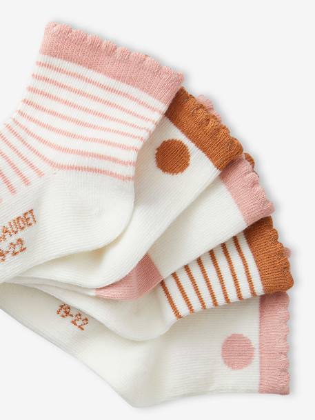 5er-Pack Baby Mädchen Socken BASIC Oeko-Tex - rost - 2