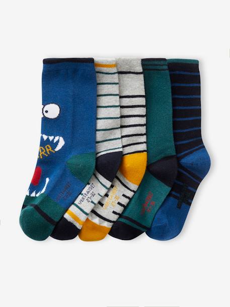 5er-Pack Jungen Socken mit Monster Oeko-Tex blau 2