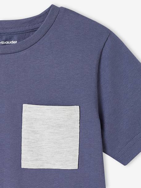 3er-Pack Jungen T-Shirts BASIC Oeko-Tex aqua+azurblau+cappuccino+grün+weiß meliert 29