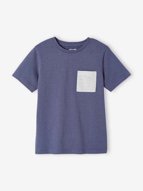 3er-Pack Jungen T-Shirts BASIC Oeko-Tex aqua+azurblau+cappuccino+grün+weiß meliert 25