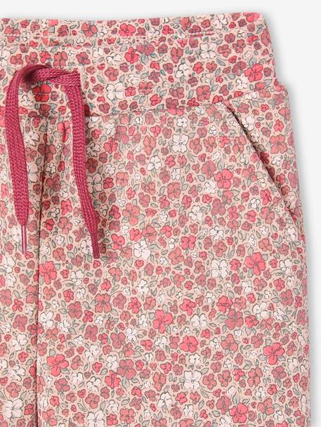 Mädchen Jogginghose mit Blumenprint - rosa geblümt - 3