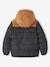 Jungen Steppjacke mit Kapuze, Recycling-Polyester - hellbraun+marine - 3