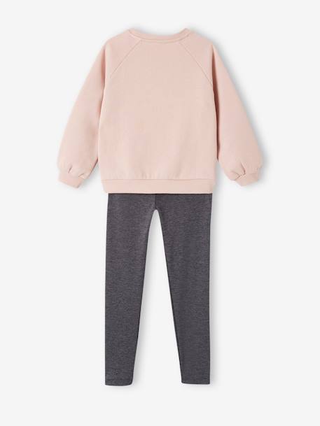 Mädchen Sport-Set: Sweatshirt & Leggings pudrig rosa 4