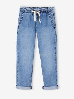 Jungenkleidung-Jungenhosen-Weite Jungen Jeans mit Schlupfbund Oeko-Tex