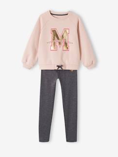 Maedchenkleidung-Pullover, Strickjacken & Sweatshirts-Mädchen Sport-Set: Sweatshirt & Leggings