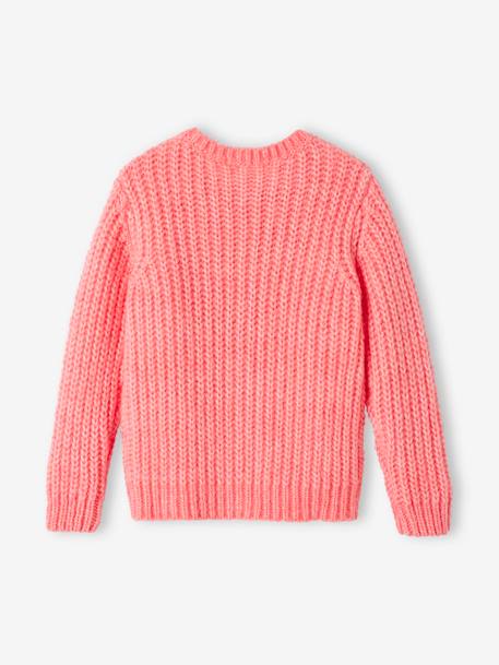 Flauschige Mädchen Strickjacke Oeko-Tex - bonbon rosa - 4