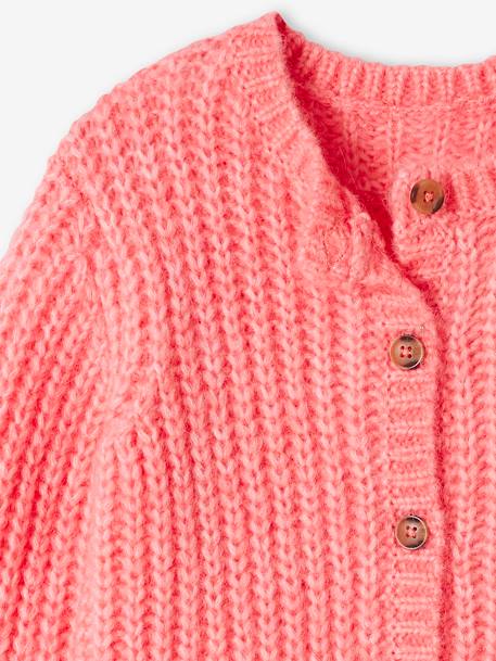 Flauschige Mädchen Strickjacke Oeko-Tex - bonbon rosa - 5