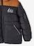 Jungen Steppjacke mit Kapuze, Recycling-Polyester - hellbraun+marine - 5