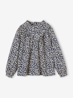 Mädchen Bluse mit Volantkragen, Blumen -  - [numero-image]