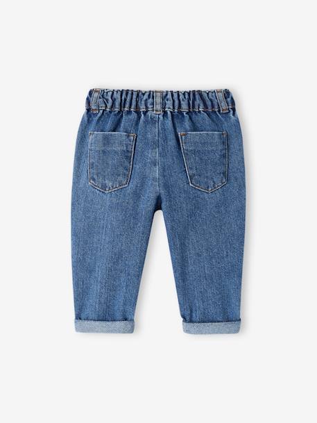 Mädchen Baby Mom-fit-Jeans, Knopfverschluss Oeko-Tex blue stone 2