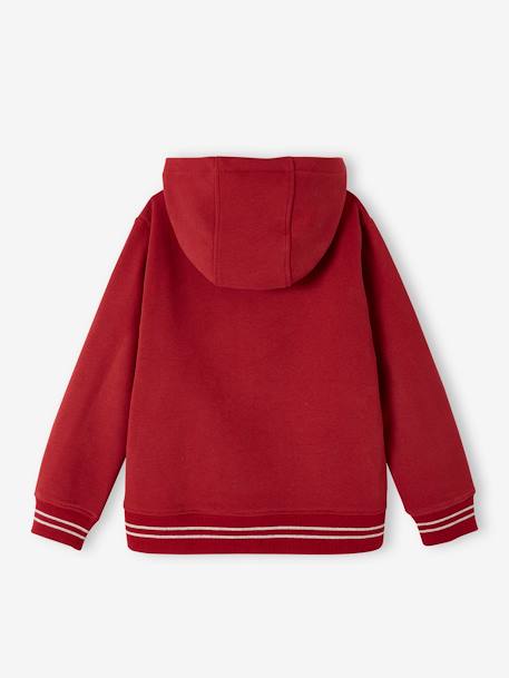 Jungen Sportjacke mit Kapuze grau meliert+graublau+marine+moosgrün+rot 18