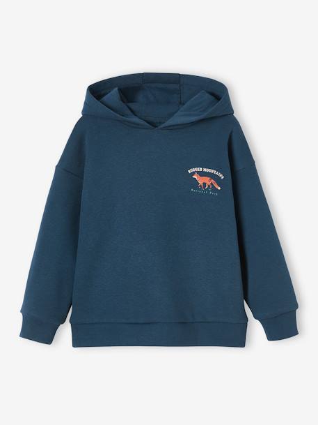 Jungen Kapuzensweatshirt - petrol+salbeigrün - 1