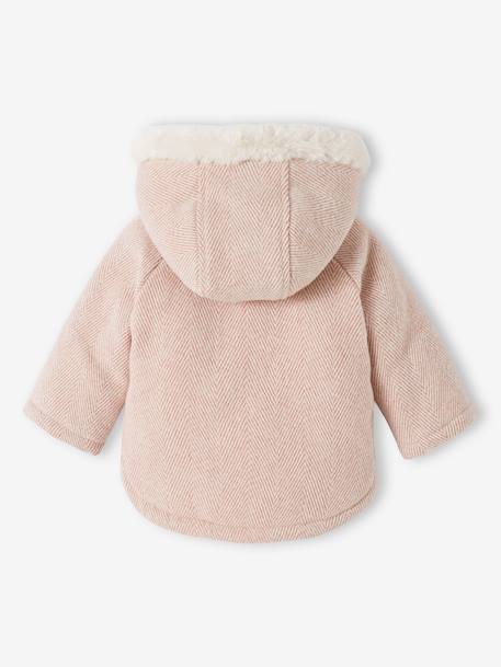 Warmer Baby Wintermantel mit Recycling-Polyester rosa 4