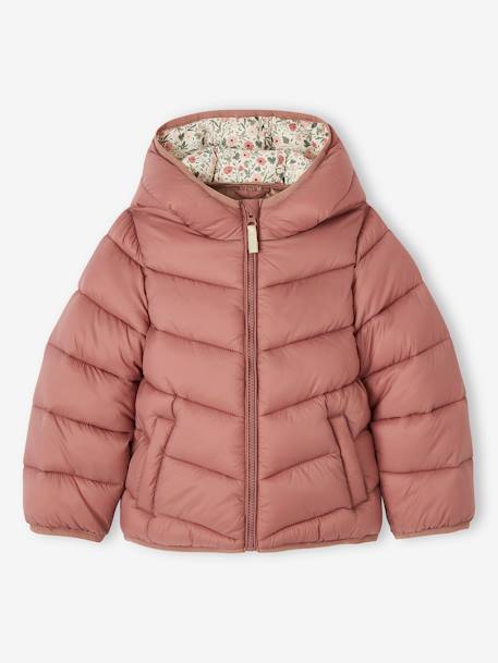 Mädchen Light-Steppjacke mit Kapuze - blush+himmelblau+moosgrün+senfgelb - 2