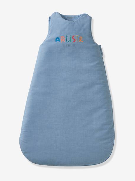 Ärmelloser Baby Schlafsack KÜNSTLER Oeko-Tex blau chambray 5