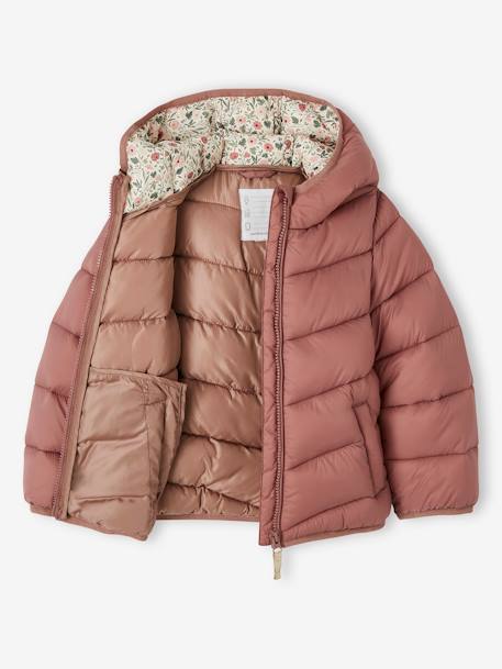 Mädchen Light-Steppjacke mit Kapuze - blush+himmelblau+moosgrün+senfgelb - 3