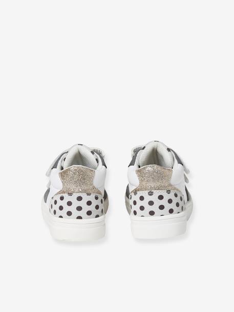 Baby Klett-Sneakers Tupfen weiß/grau 6