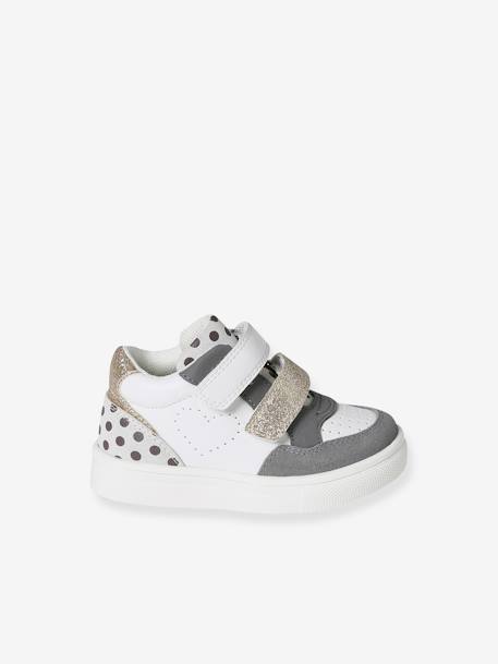 Baby Klett-Sneakers Tupfen - weiß/grau - 2