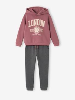 Maedchenkleidung-Pullover, Strickjacken & Sweatshirts-Sweatshirts-Mädchen Sport-Set: Sweatshirt & Jogginghose