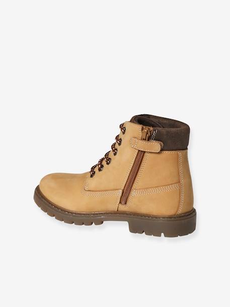 Kinder Schnürboots mit Profilsohle camel 3