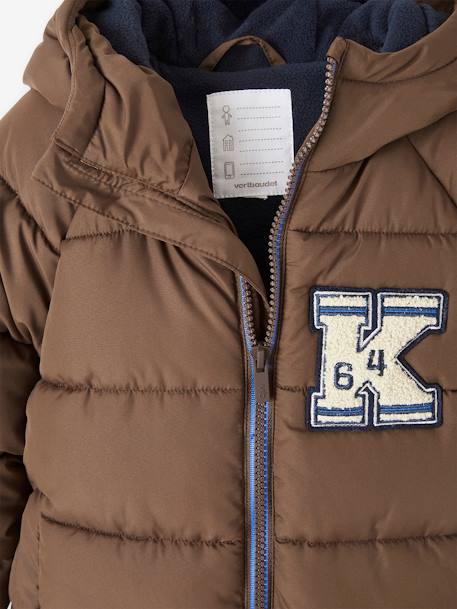 Jungen Steppjacke mit Fleecefutter, Recycling-Polyester - marine+schokolade+tannengrün - 9