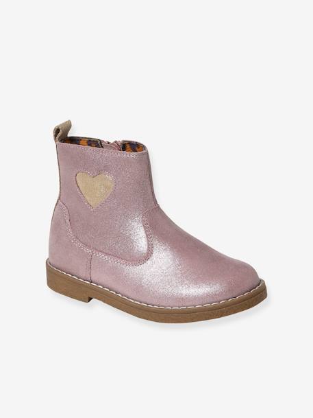 Mädchen Boots mit Anziehtrick - rosa - 1